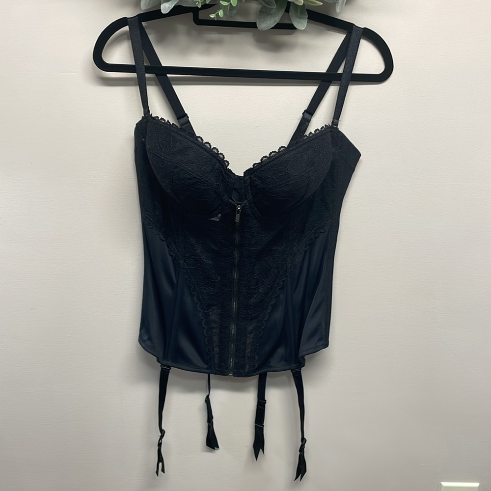 NWOT Fox & Royal Suzette Zip Front Bustier Corset 38C/D